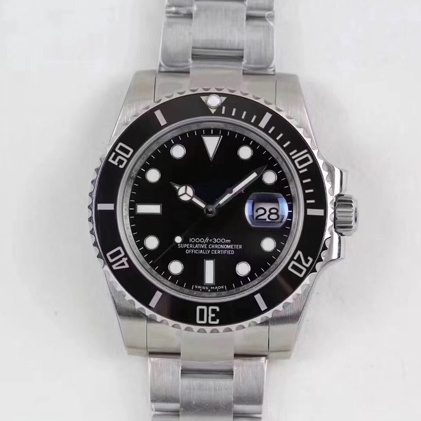 

U1 Factory ST9 Automatic Mechanical Sapphire Black Ceramic Bezel Date Stainless Steel Guild Lock Clasp 40mm 116610LN 116610 Mens Watches, Slivery;brown