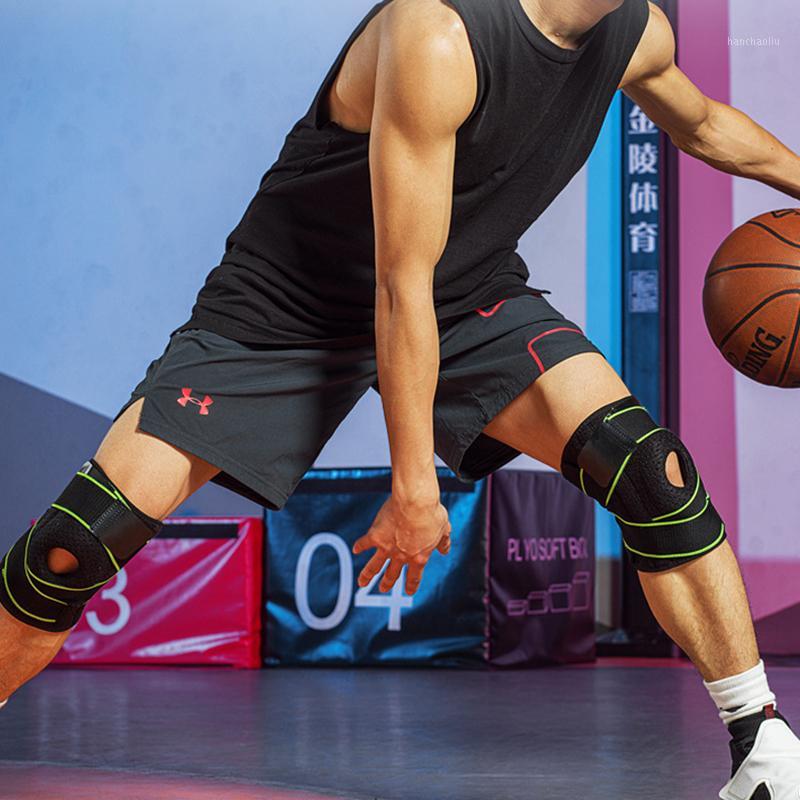 

Knee Brace Support with Strap for Protection Pain Relief Knee Compression Sleeve Wrap for Running Sports ALS881, Black