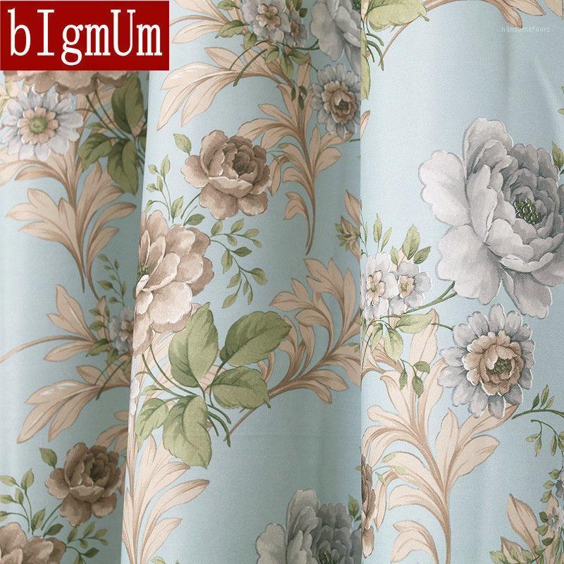 

Rustic Window Curtains For living Room/ Bedroom Floral Blackout Curtains Window Treatment /drapes Home Decor Blue Free Shipping1, Color no 4 tulle