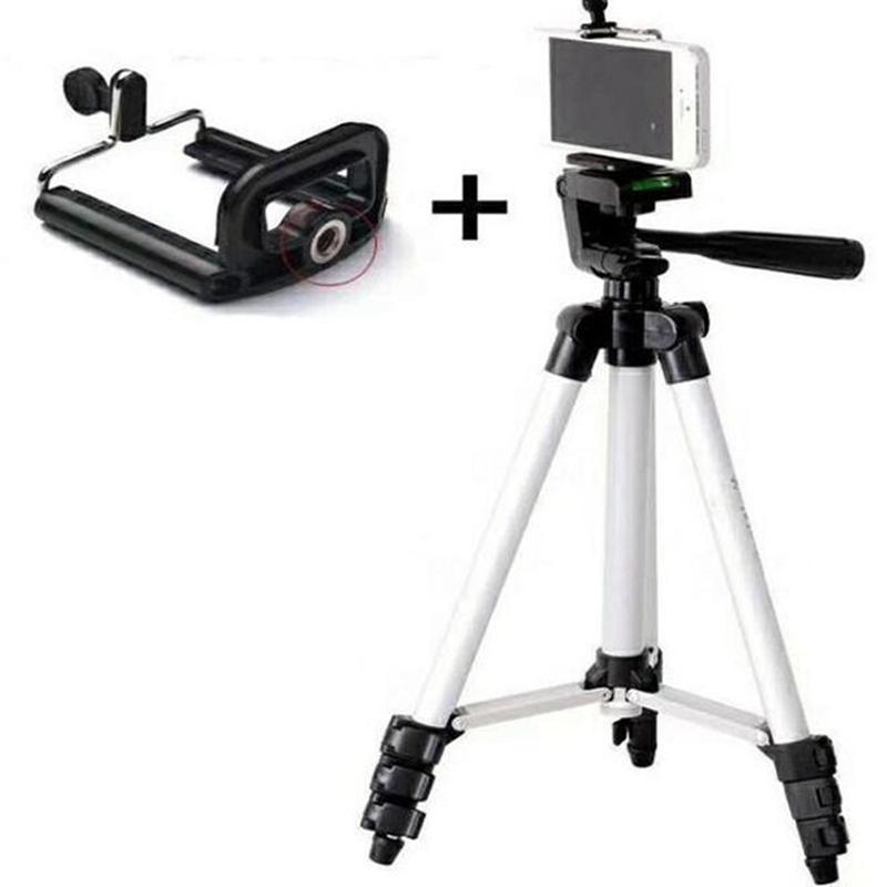 

1Pc Projector Tripod Holder Bracket Stand Floor Stand Tripod With Mobile Phone Clip Aluminum Alloy Mobile Phone