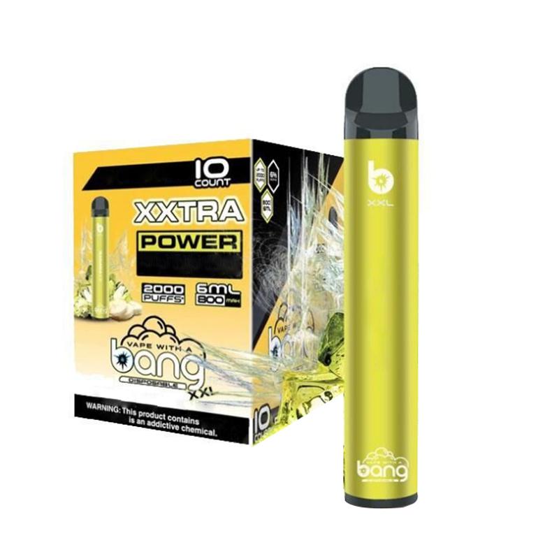

Bang XXL XXTRA Disposable Vape Pen 2000 Puff 800mAh Battery Pre-filled 6ml Pods Cartridges Vapor e Cigs electronic cigarette Vaporizers
