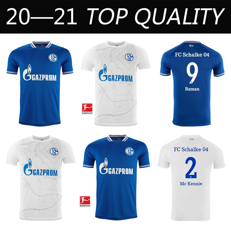 

2020 2021 Schalke Home Blue Soccer Jersey 20 21 Schalke 04 Away Football Shirts 2019 #7 Uth Serdar Bentaled Caligiuri Football Jerseys