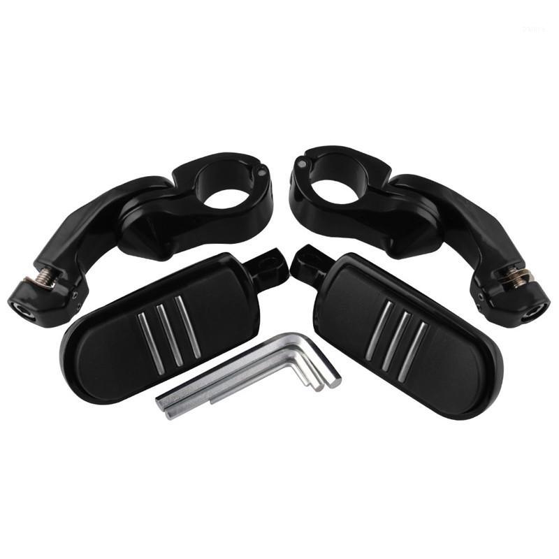 

Left & Right 1 1/4" 32mm Engine Guard Highway Foot Pegs Footpeg Footrest - BLACK Motocycle Moto Parts New 20201