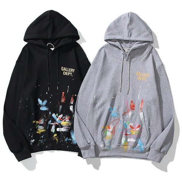 

gallery dopt splash ink graffiti sweater hand-painted old retro hooded Virgil long sleeve hoodie, Black