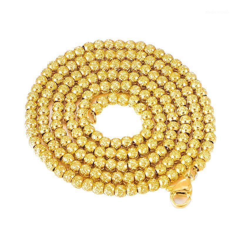

Wholesale Jewelry -- (50 cm x 3 / 6 mm) Stainless steel Gold Color Beads Chain Necklaces for Women Men Fashion Jewlery No Fade1, Silver