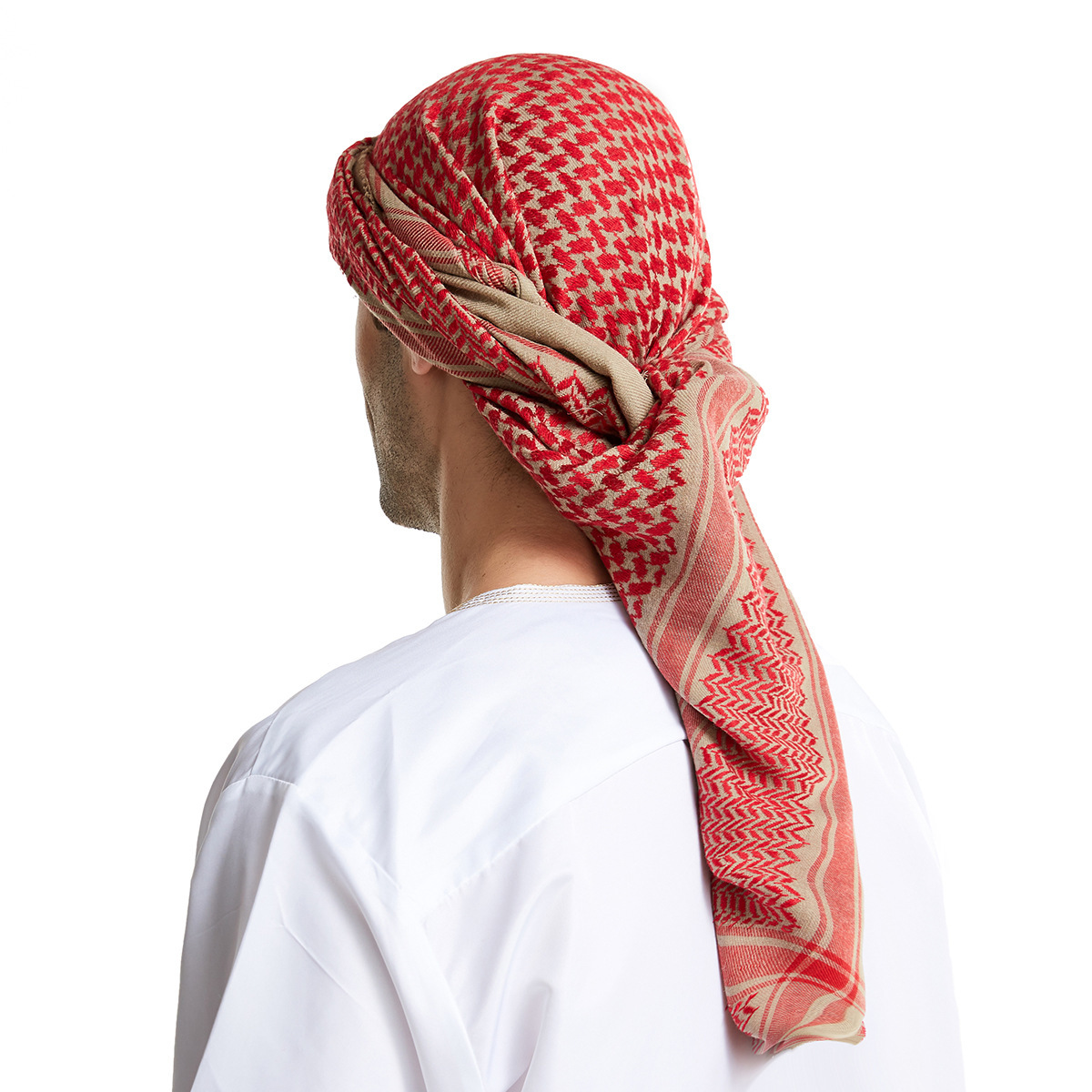 Lã Árabe Homens Cabeça Adulto Shemagh Keffiyeh Muçulmana Arábia