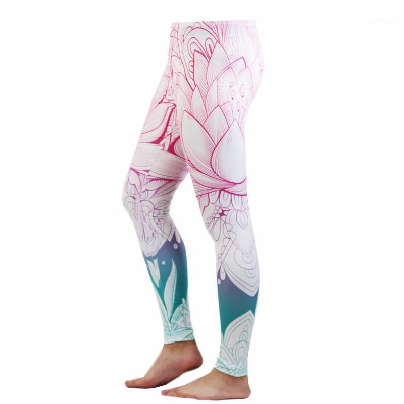 

JIGERJOGER Winter New Lotus Floral Mandala Leggings New Plus size XL Women' Dance ballet workout Yoga pants Fitness jeggings1, Lotus legging