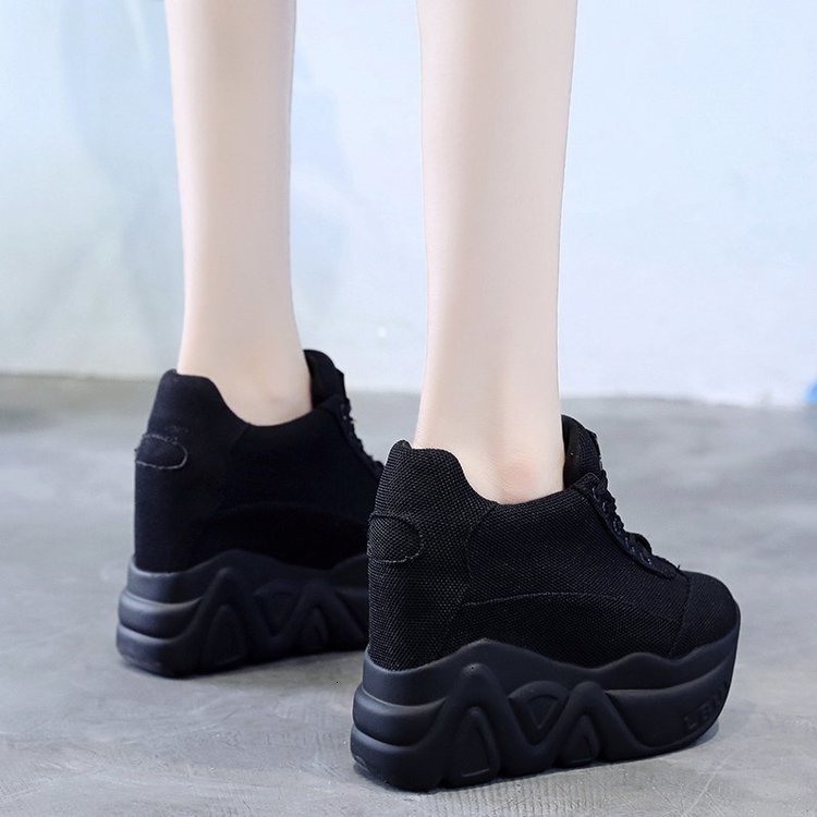 

2021 New Fashionable Father Casual Women's Spring Shoes White High Heels Mujer's Zapatos C6OX