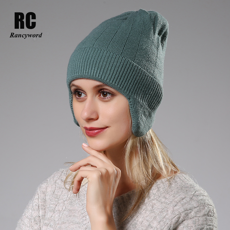 

Winter Hats For Women Beanie Hat fur Woman Hat Winter Beanies for Ladies Knitted Cashmere Autumn Solid Bonnet 2020, Black