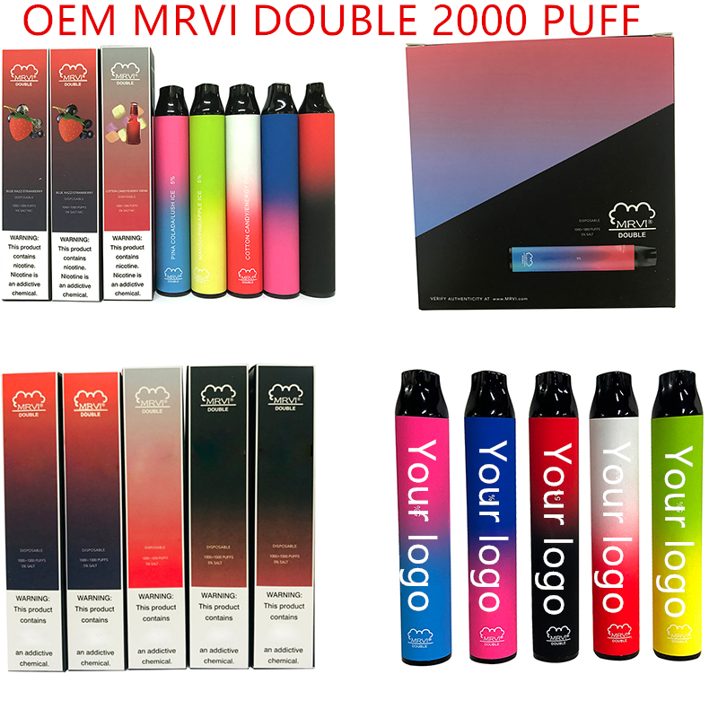 

Original MRVI double PLUS 2000+Puffs Disposable Vape Pen 900mAh Battery 6ml Pods Cartridges e Cigs Limited Edition Vaporizers VS PUFF DOUBLE