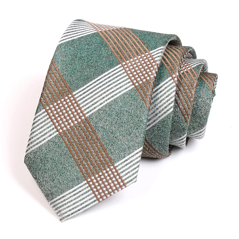 

Bow Ties 2021 Design High Quality Men's Business Tie Fashion Formal 7CM Plaid For Men Suit Work Wedding Party Necktie