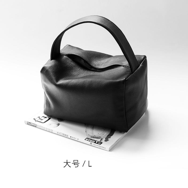 

Leather pillow bag black ladies handbag large bag hot-selling women's lunch box soft leather, Small