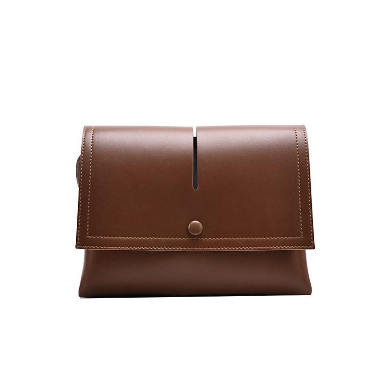

Shoulder Bag For Women Vintage Female Crossbody Bag Brown Designer High Quality PU Leather Square Small Solid Color, Black