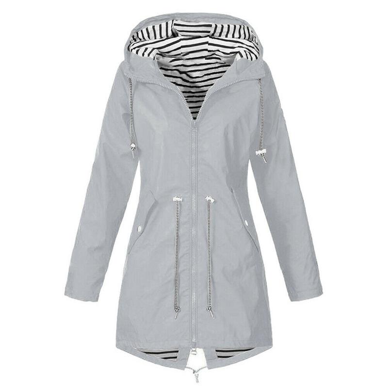 

2020 Women Hooded Coat Windproof Parka Trench Coat Long Outwear Warm Woman Clothes Autumn Winter Trench Coats Plus Size, Black