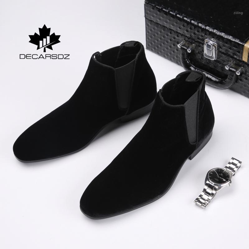 

Boots Men New Fashion Shoes Men Comfy Elastic band Shoes Male Casual 40-45 Men's Boots1, Dk-b-1011-1