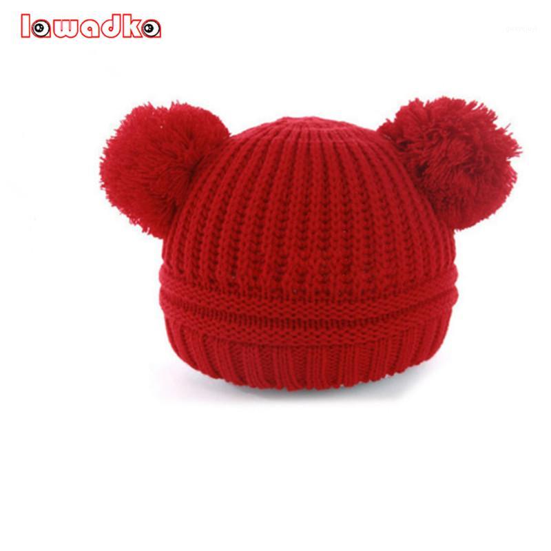 

Baby boy and girl Knitting Hat Winter Warm Hairball Ears Lovely Children Cap Christmas Gifts1, White