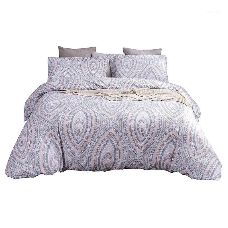 

Hot New Duvet Set Bohemian Print Lightweight Soft 3PC Bedding Set with Pillow Case Bedding Bohemian Home Textiles1, Multi