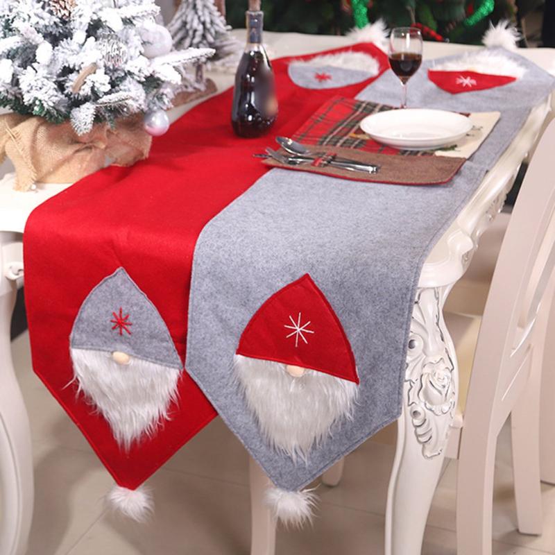 

Creative Christmas Linen Tablecloth Table Flag Desktop Decoration Christmas Decorations New Year For Home Table
