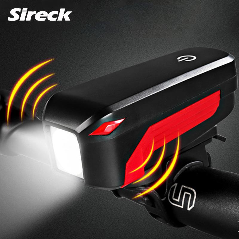 

Bike Lights Sireck Light USB Rechargeable Bicycle Front Waterproof Cycling Headlight Electric Horn LED Lamp Luz Bicicleta