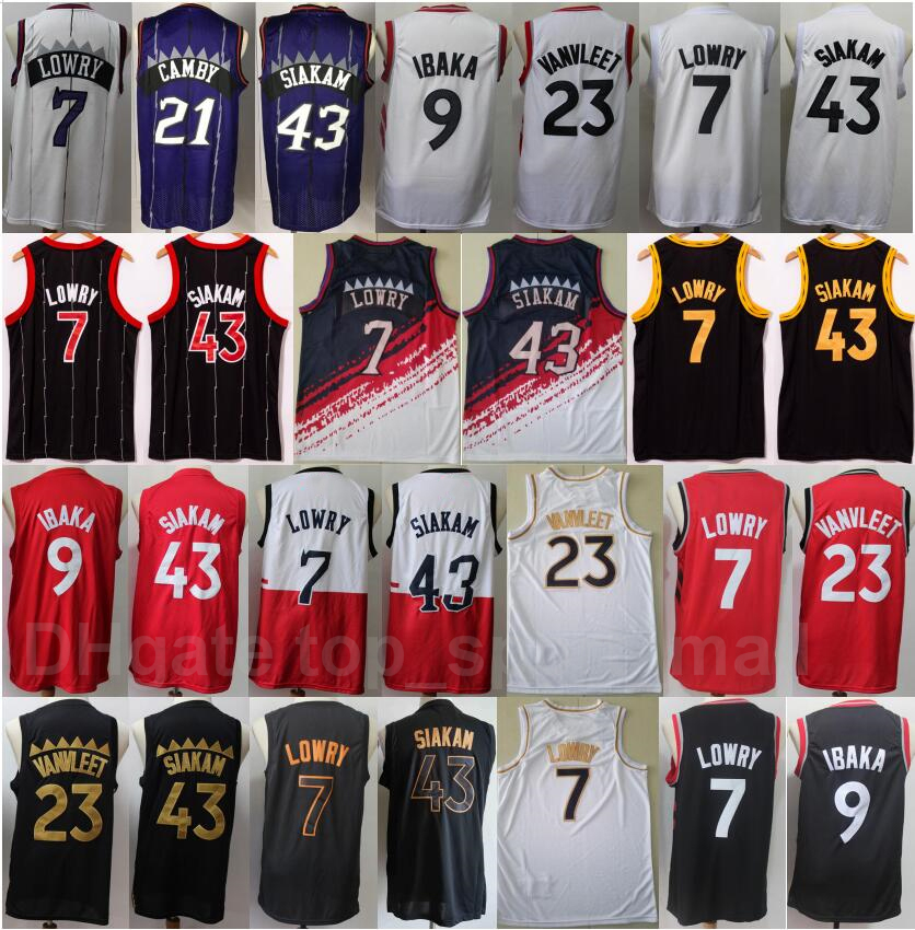 

Edition Earned City Basketball Serge Ibaka Jersey Kyle Lowry Pascal Siakam Fred VanVleet Marcus Camby Red Black White Purple Stitched