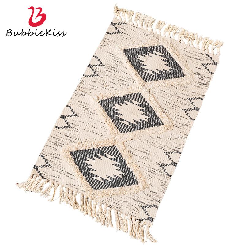 

Bubble Kiss  Cotton And Linen Tassel Carpets For Home Bedroom Flocking Design Warm Living Room Area Rug 2021 New Arrival, Yellow