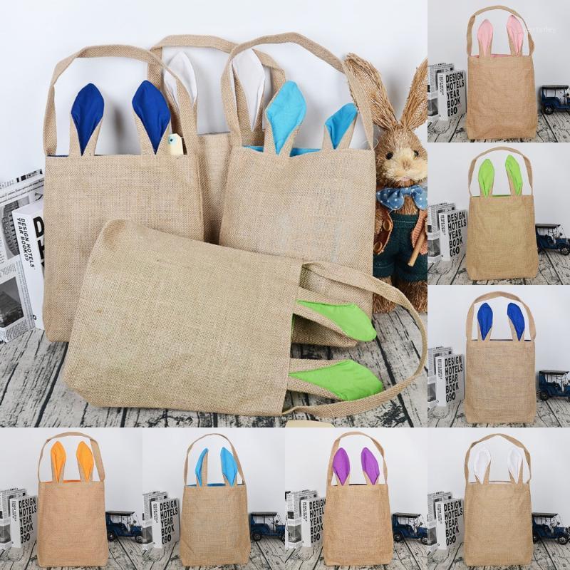 

10pcs Jute Burlap Easter Ear Bag Holiday Tote Handbag Celebration Gift Candy Ear Bags Birthday Party Supplies1