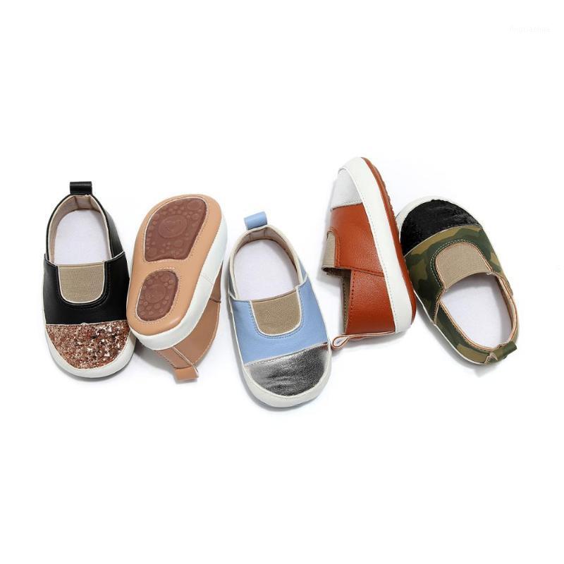 

Unisex rubber sole leather patchwork baby sneaker infant first walkere shoes leather shoes for boy toddler girl sheos loafer1, Black