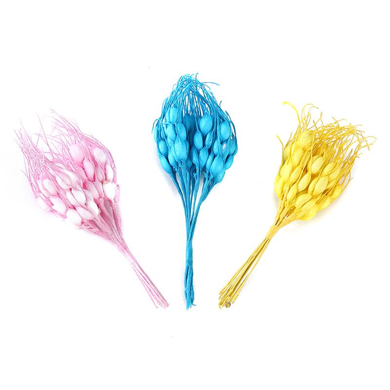 

1PC DIY Craft Scrapbook Home Decor Wheat Bouquet Artifiacl Wheat Flower Dried Flowers For Wedding Party Decoration, Pink