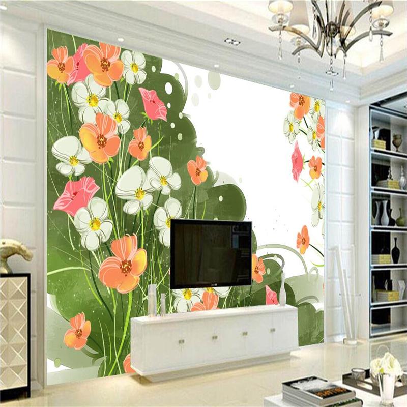 

Flowers Wallpaper Custom Ink Flowers Flower Photo Wall paper Environment Friendly for Children's Bedroom 3d Wall Mural Wallpaper, As shown