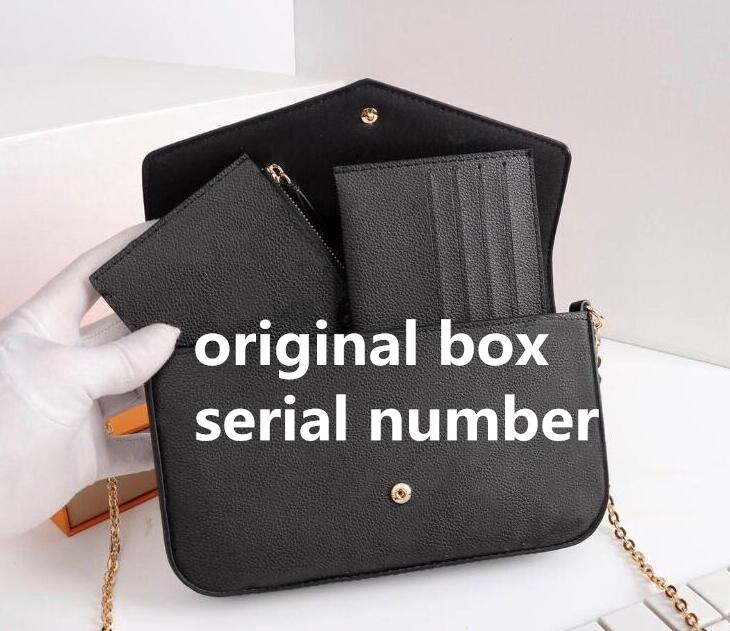 

3 colors Embossed Woman Bag handbag purse original box date code fashion wholesale checker plaid flower, White