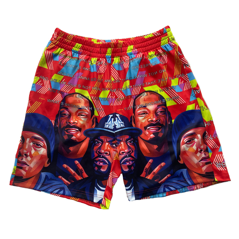 

2020 Elastic Waistbands Hawaiian Beach Harajuku Men Casual Shorts, Beige