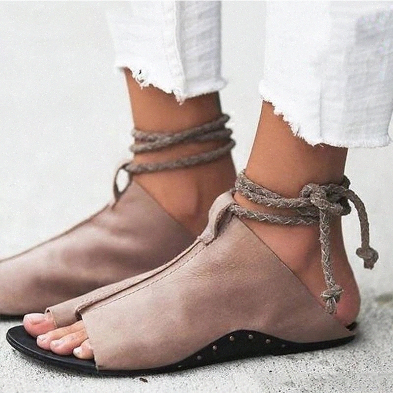 

Women Sandals Soft Leather Summer Shoes Women Flat Sandals 2019 Romen Style Beach Sanfals Chaussures Femme Casual Flip Flops 43 #jQ8Q, Black