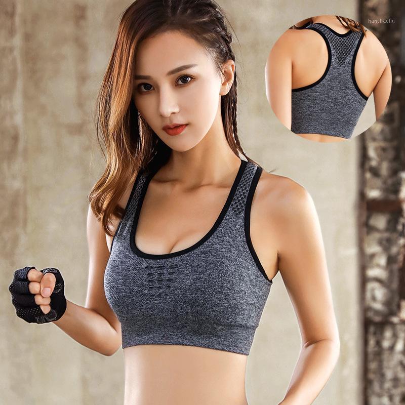 

Women Bra Mesh Shockproof Sports Bra Push Up Gym Running Seamless Fitness Yoga Vest Women Sport Breathable Indoor Gym Tops1, Black