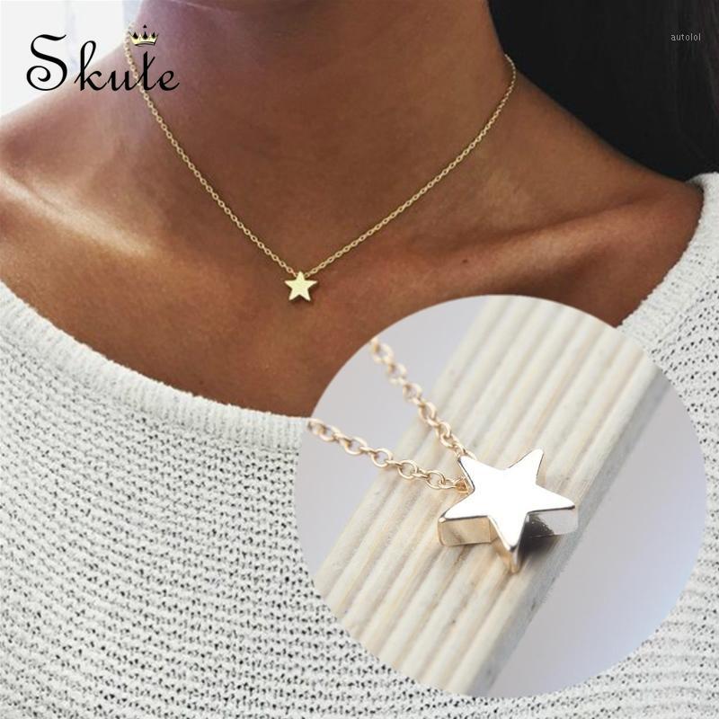 

Skute Minimalism Tiny Five-pointed Star Pendant Choker Collar Chain Necklace for Women Summer Boho Necklace Jewelry Mujer Bijoux1