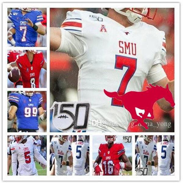 

Custom 2021 Ncaa SMU Mustangs Football Jersey Shane Buechele Ulysses Bentley IV Rashee Rice Delano Robinson Eric Dickerson Lavine McDaniel, Red