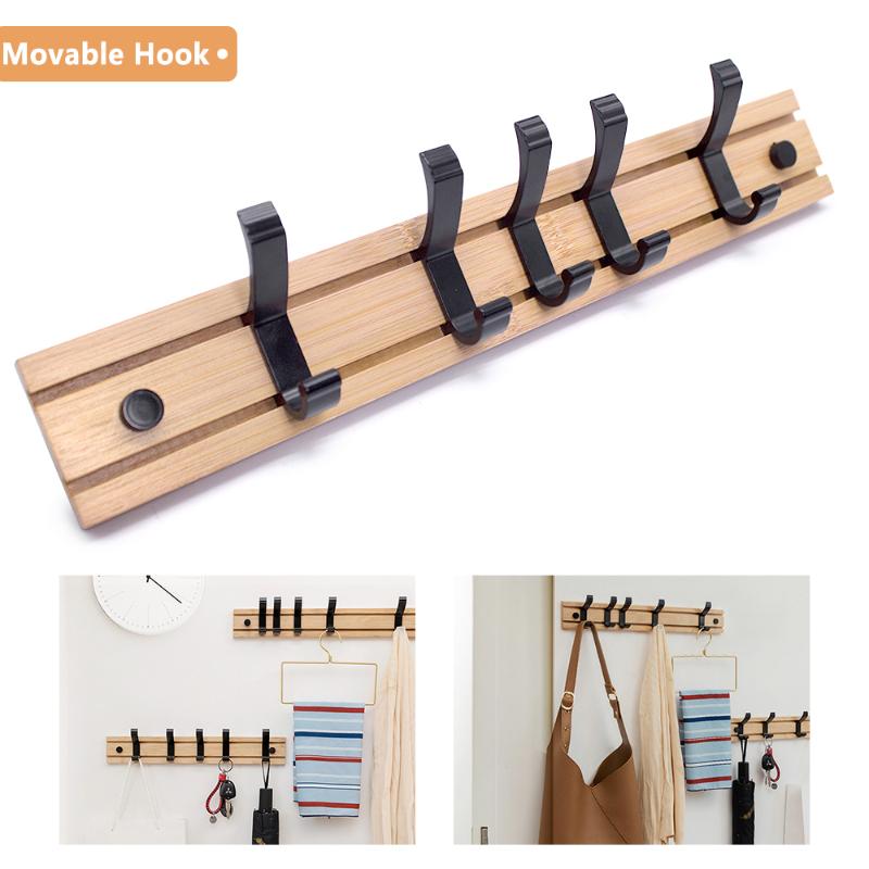 

A - Bedroom Furniture Coat Storage Rack Clothes Hanger Hooks Living Room Closet Wooden Hat Racks Hanger Kitchen Wall Hook