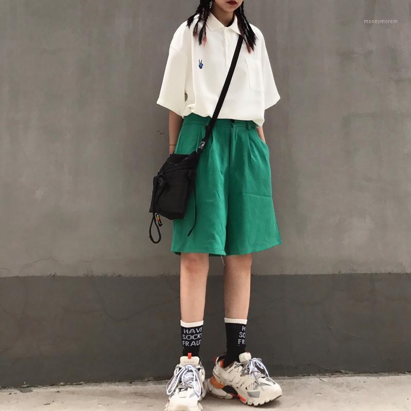 

2020 New Harajuku Pants women high waist Knee Length Casual trousers women Summer ladies Loose Suit pants pantalon femme1, Black