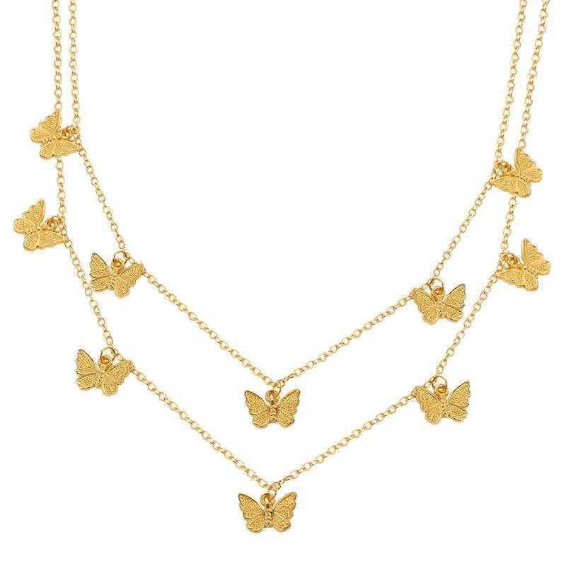 

Pendant Necklaces Bohemian Acrylic Candy Color Butterfly Necklace Statement For Women Jewelry Gifts