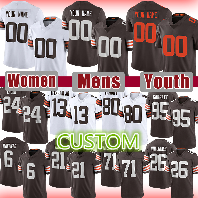 

Jarvis Landry Denzel Ward Jim Custom Jersey Tavierre Thomas Bernie Kosar Clay Matthews Lou Groza Sione Takitaki Hooper Sheldon Richardson, Color rush 2020-bulang