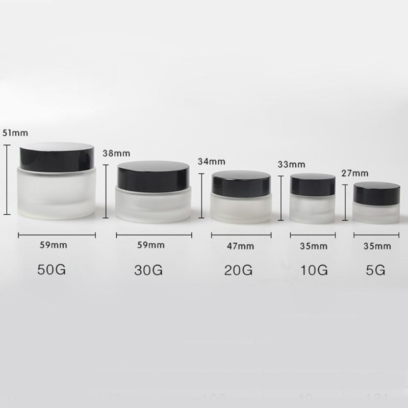 

Empty 1oz Clear Frosted Cream Jar,30g Clear Frosted Glass Jar1