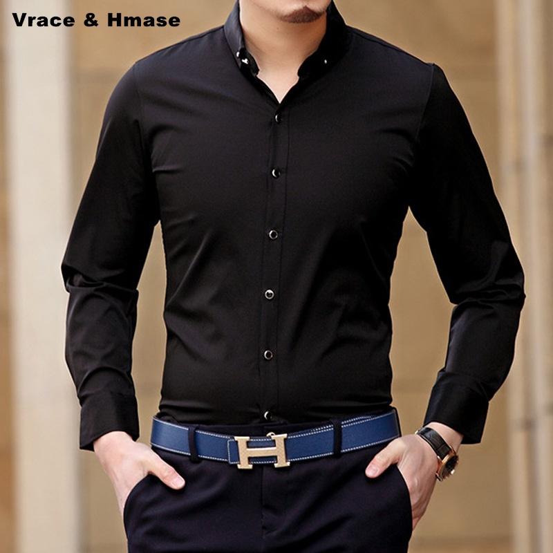 

2021 New arrival bussiness casual solid color long sleeve men shirt High-quality wash and wear mercerized cotton shirt -XXXL, Thin style