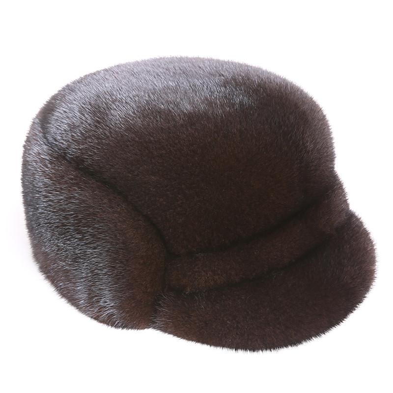 

Winter hat for Man genuine cap male thick warm winter fur hat Husband gift caps good quality earmuffs