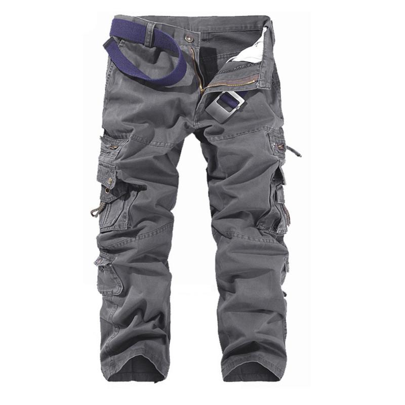 

2021 Men's Overalls Youth Multi-Pocket Outdoor Pants, Black