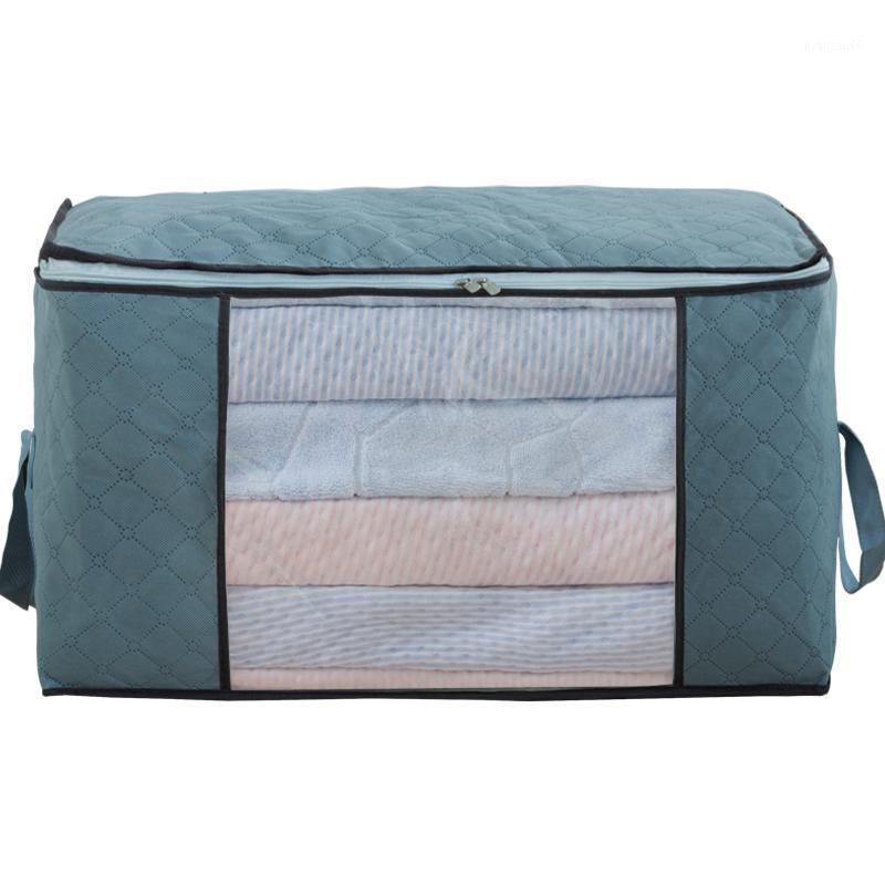 

3 Sizes Receive Bag Home Closet Storage Boxes Folding Non-Woven Fabric Clothes Storage Bag Closet Organizer For Quilt Toy1