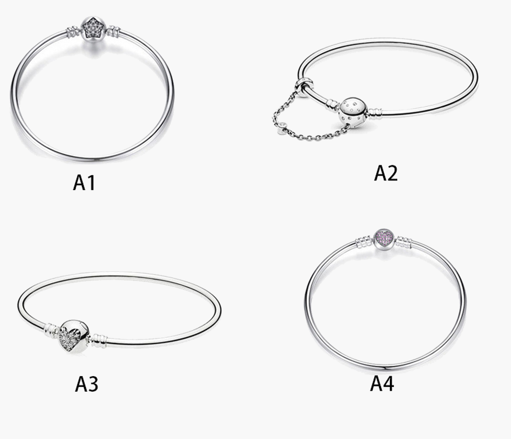 

Fine jewelry Authentic 925 Sterling Silver Bead Fit Pandora Charm Bracelets Round Love Heart Full Diamond Bracelet Safety Chain Pendant DIY beads, Black