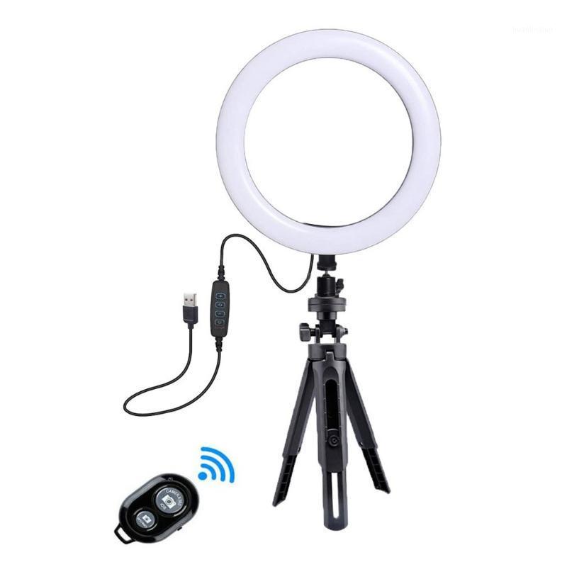 

Dimmable LED Ring Light With Tripod Convenient Live Fill Light Mobile Phone Bracket 8 Inch Universal1