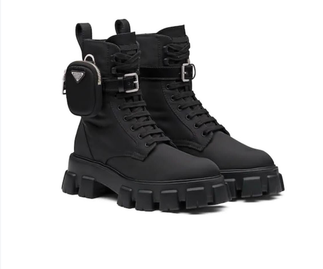 

High quality boots! Top designer shoes fashion women's black matte leather thick bottom Short Boot Bag real leather shoes size 35-40, Customize