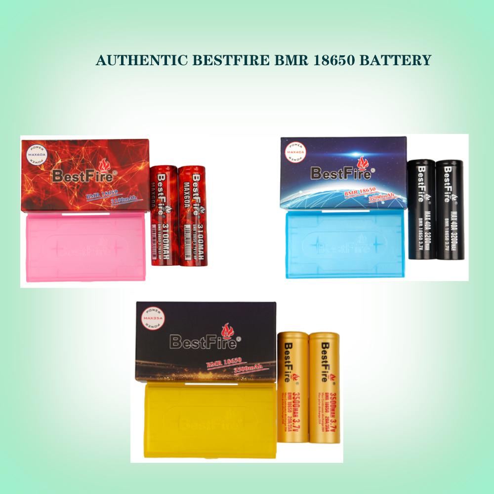 

BESTFIRE BMR 18650 Battery Series 35A/40A/60A 3100mAh/3200mAh/3500mAh High Drain Discharge Lithium Batterys 3 models