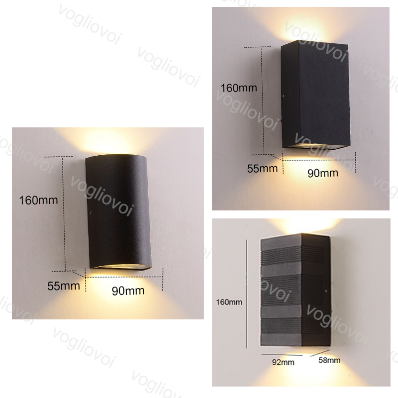 

Outdoor Wall Lamps 85-265V 6W IP65 Waterproof Semicircle Die-Casting Aluminium Glass Cover For Bedroom Bedside Light Living Room DHL