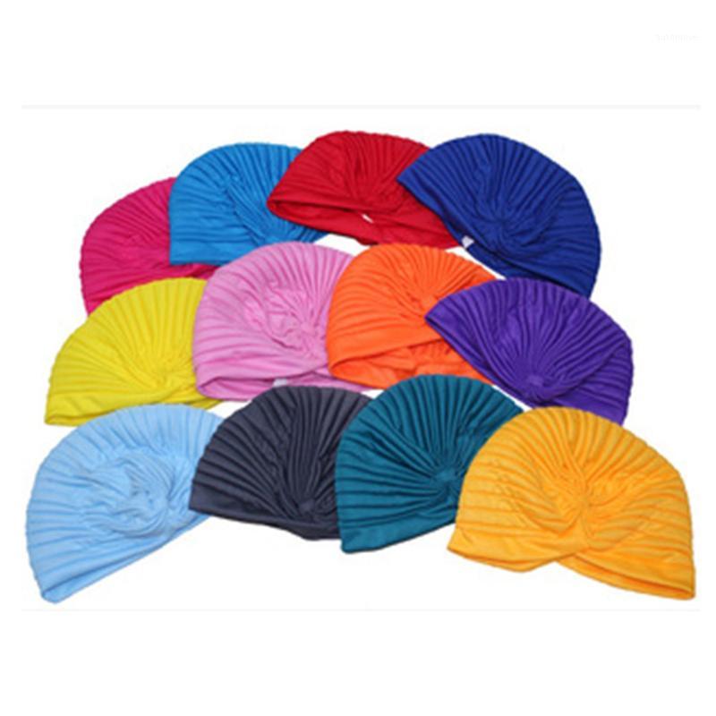 

B17872 fashion Musl India's hat new solid cotton girls skullcap hair accessorise turban beanies for women1, White